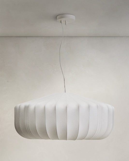 Somar ceiling lamp made with synthetic fibres and steel rods Ø76cm
