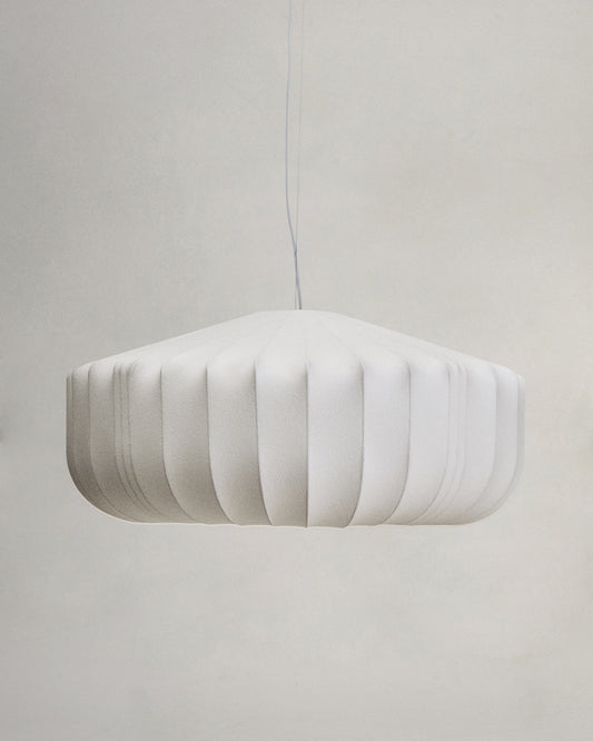 Somar ceiling lamp made with synthetic fibres and steel rods Ø76cm