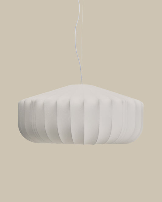 Somar ceiling lamp made with synthetic fibres and steel rods Ø76cm