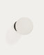 Brisia metal wall lamp with black finish and 1 frosted glass ball Ø15cm