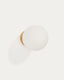 Brisia metal wall lamp with brushed brass finish and 1 frosted glass ball Ø15cm