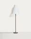 Navat metal floor lamp with brown distressed finish