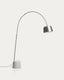 Arnolia brushed steel and white marble floor lamp