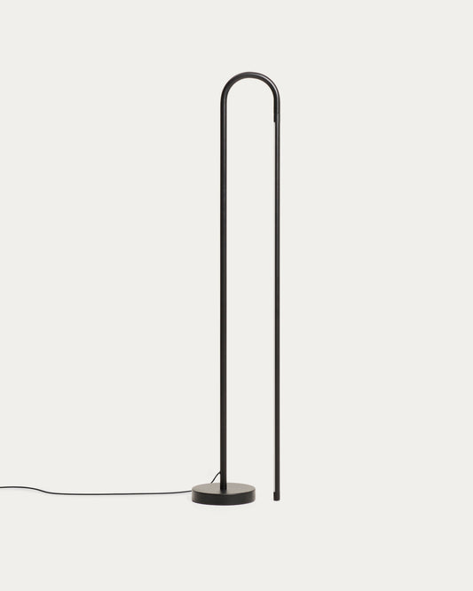 Bow black aluminium floor lamp