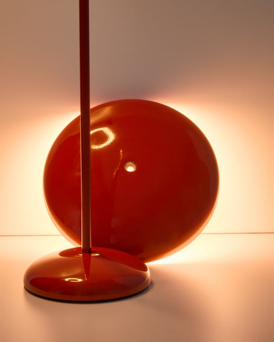 Porte red aluminium portable table lamp