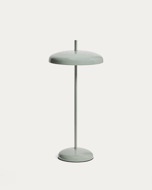 Porte light green metal portable table lamp