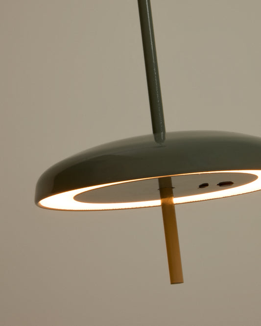 Porte light green aluminium portable ceiling lamp Ø 16 cm