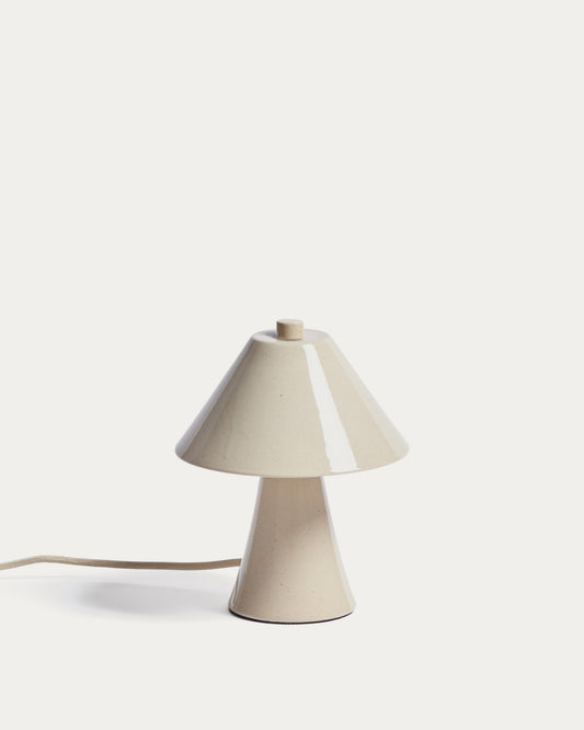 Ceren beige ceramic table lamp 21 cm