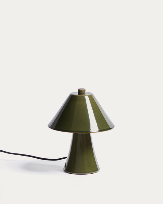 Ceren green ceramic table lamp 21 cm
