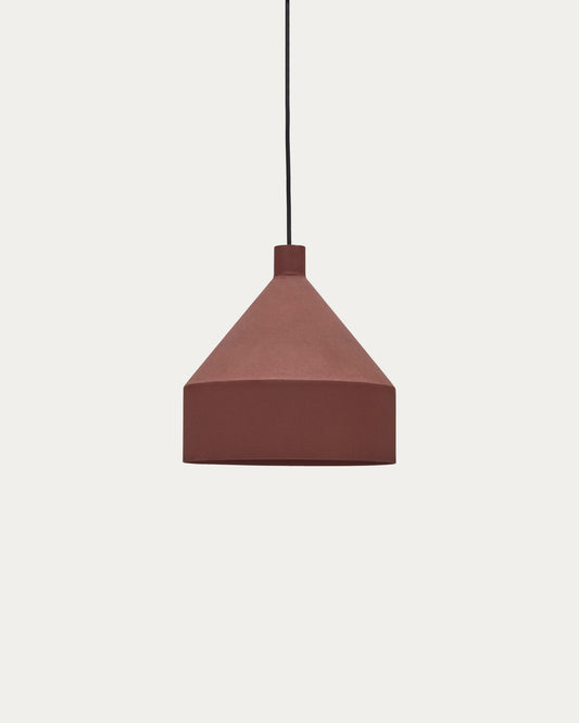 Peralta ceiling lamp in metal with a terractotta painted finish, Ø 30 cm