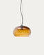 Balma brown glass ceiling lamp, Ø 40 cm