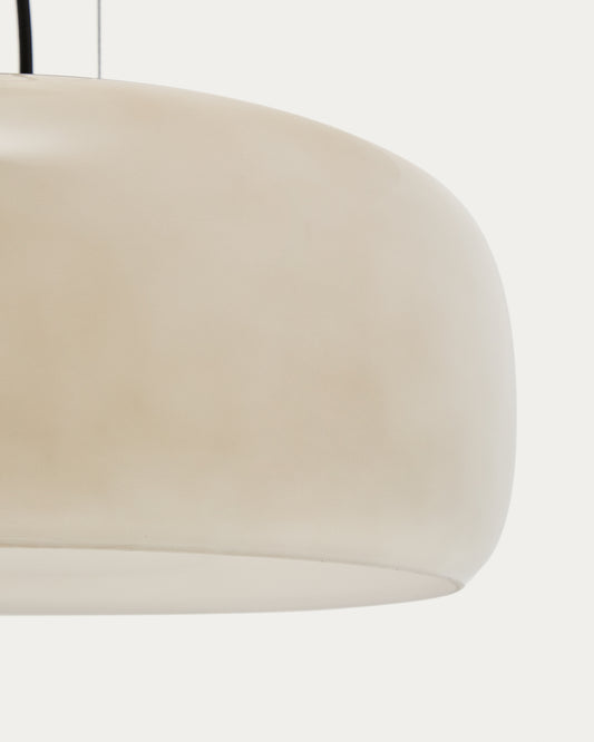 Reig light-grey, glass ceiling lamp, Ø 38 cm