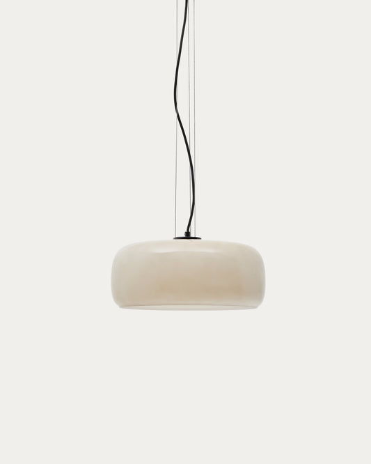 Reig light-grey, glass ceiling lamp, Ø 38 cm