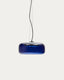 Reig blue glass ceiling lamp, Ø 38 cm