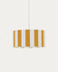 Ciral ceiling lamp shade with yellow and white stripes, Ø 40 cm