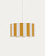 Ciral ceiling lamp shade with yellow and white stripes, Ø 40 cm