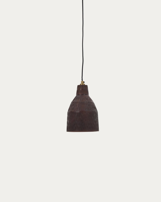 Amire elongated wooden ceiling lamp in a brown finish Ø 15 cm