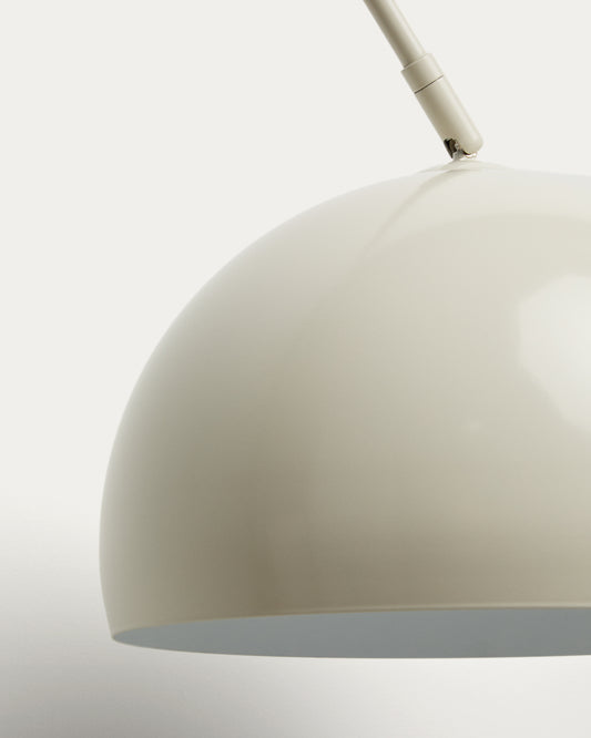 Madali floor lamp in steel with white finish and white marble