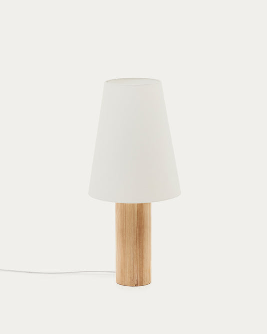 Marga floor lamp in solid wood with natural finish