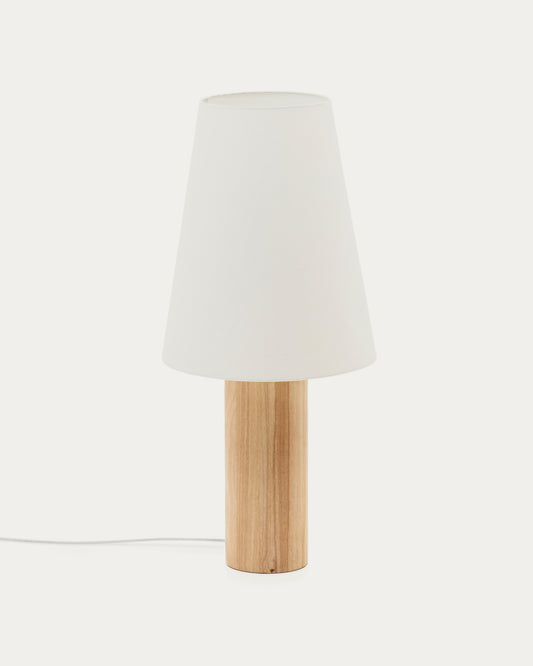 Marga floor lamp in solid wood with natural finish