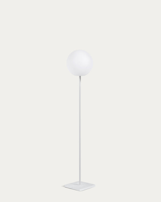Dinesh outdoor solar floor lamp in grey steel 120 cm