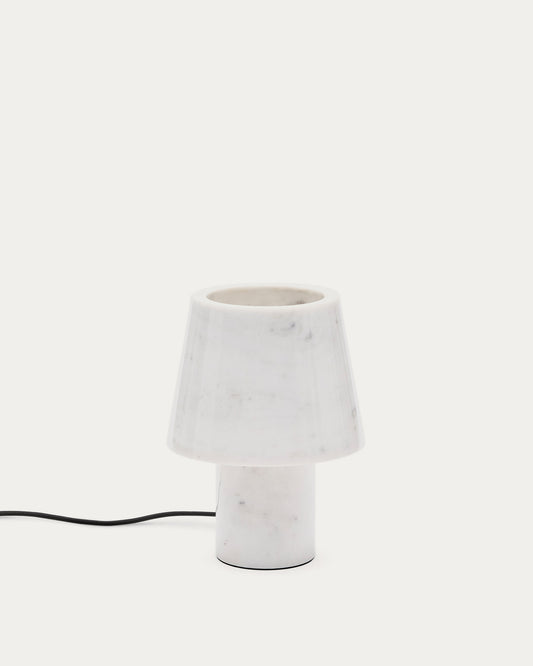 Alaro white marble table lamp