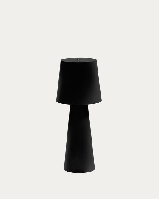 Arenys large outdoor metal table lamp in a black painted finish