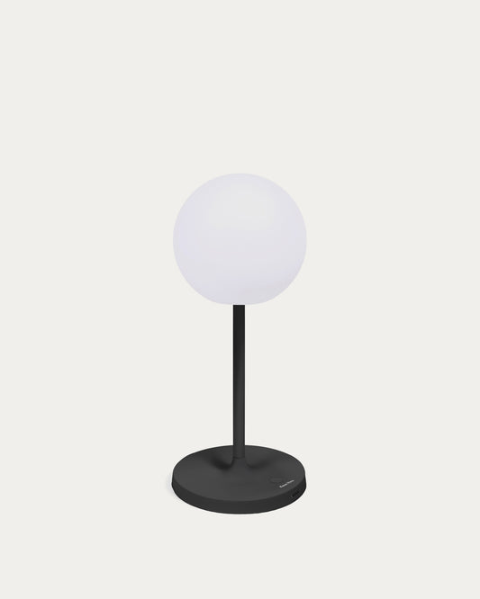 Dinesh outdoor table lamp in black aluminium 40 cm