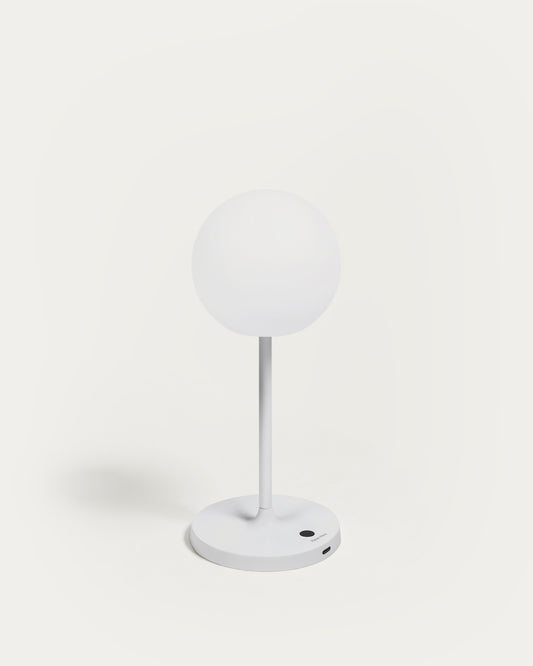 Dinesh outdoor table lamp in grey aluminium 40 cm