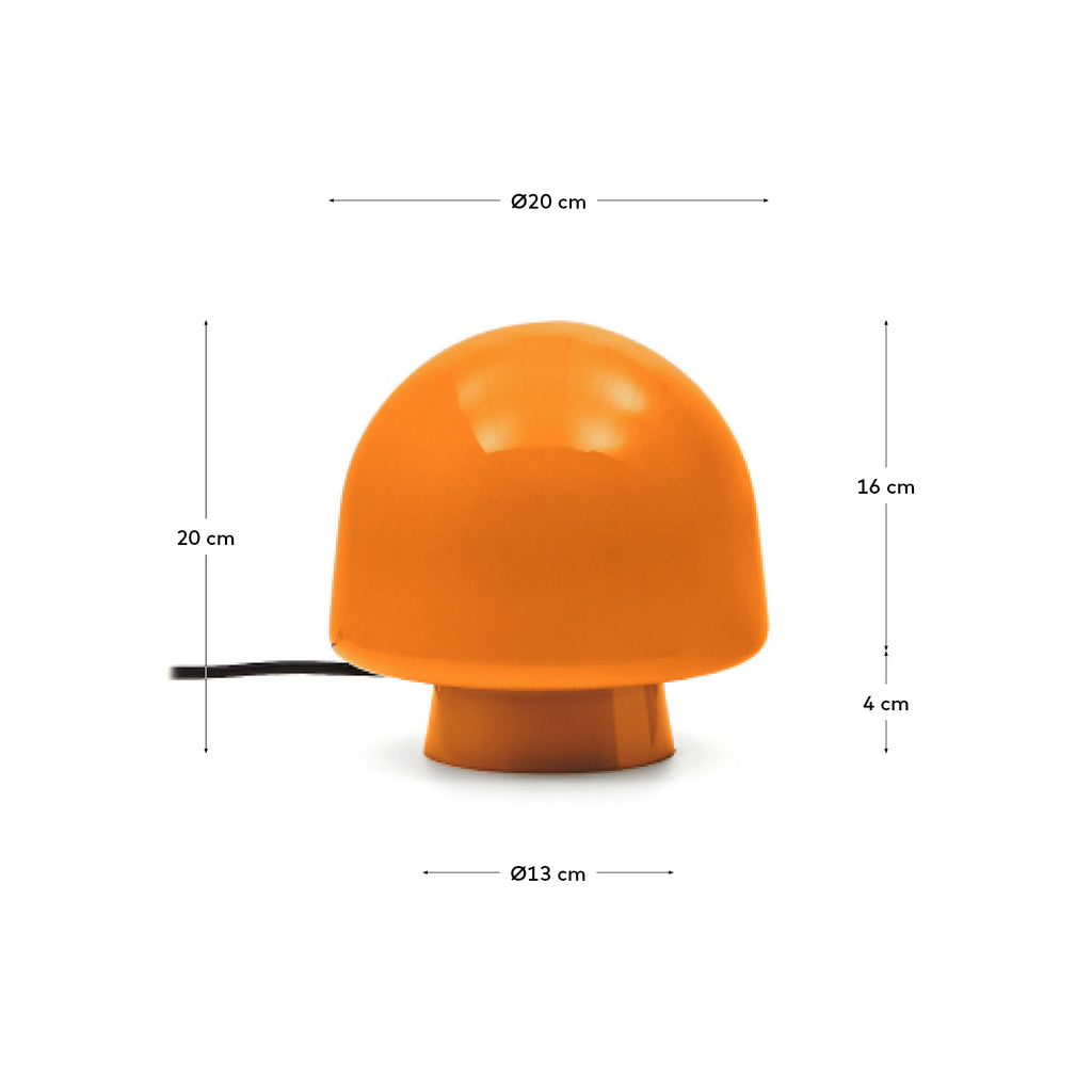 Reig orange glass table lamp