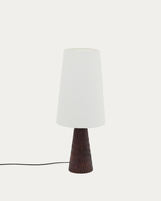 Amire table lamp made of wood in a dark finish