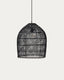 Domitila rattan ceiling lamp shade with black painted finish, Ø 44 cm