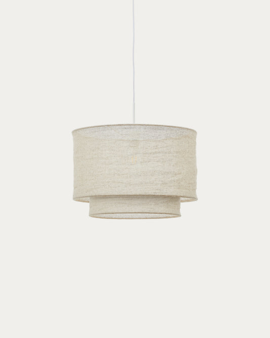 Mariela linen ceiling lamp shade in a beige finish Ø 40 x 34 cm