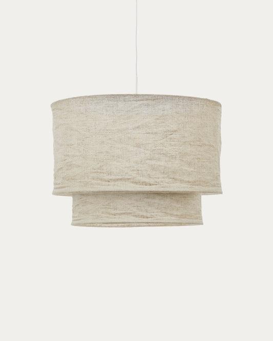 Mariela linen ceiling lamp shade in a beige finish Ø 60 x 40 cm