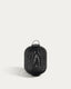 Saranella portable table lamp in black polyrattan