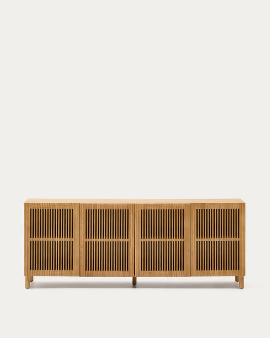 Beyla 4-door sideboard in solid oak wood and oak veneer 180 x 71.5cm FSC 100%