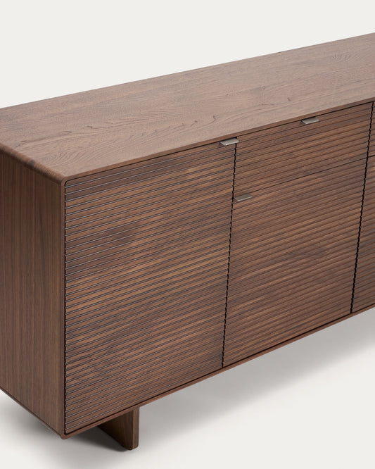 Norlen sideboard with 4 doors and 2 drawers in walnut veneer FSC Mix Credit 194,5 x 78cm