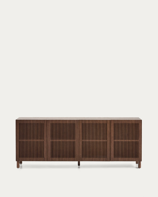 Beyla sideboard in ash veneer and solid ash wood with walnut finish 181 x 71.5cm FSC 100%
