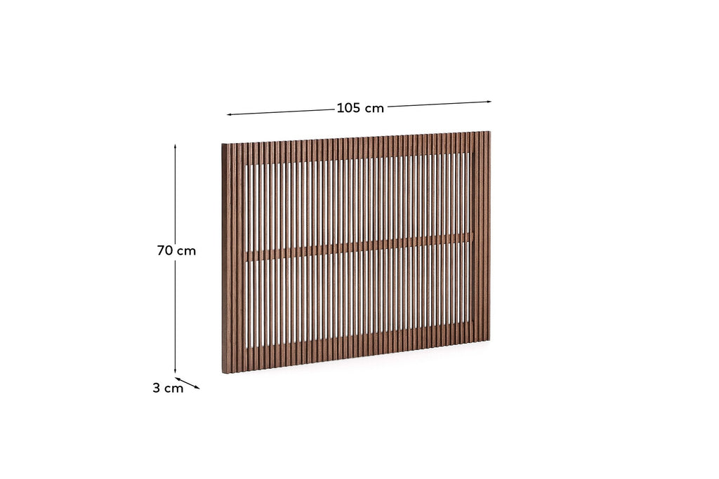Beyla solid ash wood headboard with walnut finish for 90cm bed FSC 100%