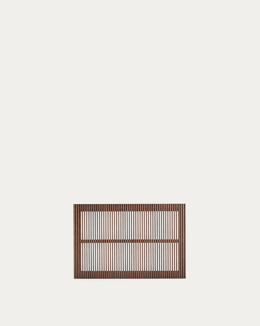 Beyla solid ash wood headboard with walnut finish for 90cm bed FSC 100%