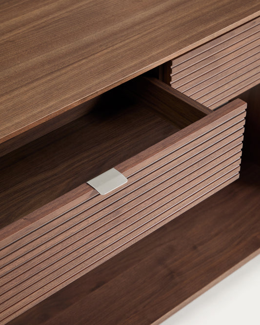 Norlen sideboard with 2 drawers and shelf in walnut veneer FSC Mix Credit 120 x 81cm