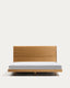 Norlen bed in oak veneer with natural finish and LED light for 180 x 200 cm mattress FSC Mix Credit