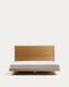 Norlen bed in oak veneer with natural finish and LED light for 160 x 200 cm mattress FSC Mix Credit