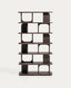 Aduma ebonised-finish oak veneer shelving unit with FSC 100% 100 x 187 cm