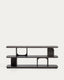 Aduma ebonised finish oak veneer shelving unit FSC 100% 160 x 65 cm