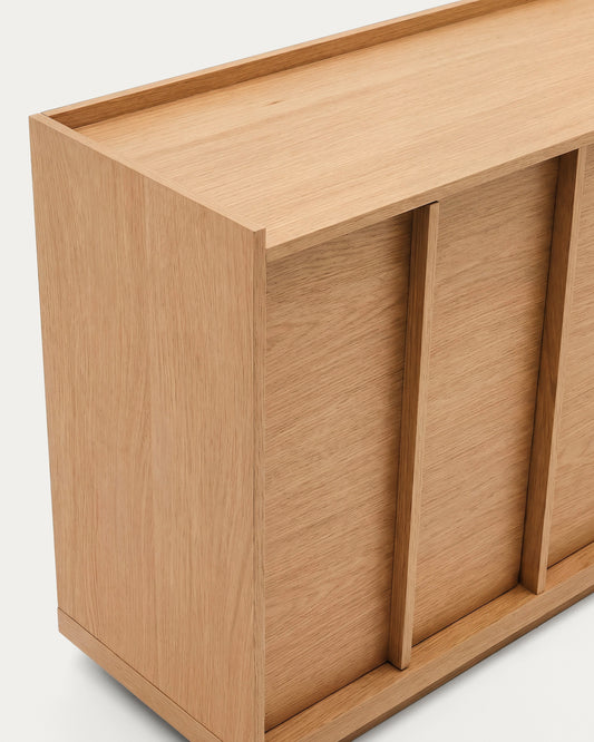 Onix sideboard with an oak veneer in a natural tone finish, 200 x 80 cm FSC Mix Credit