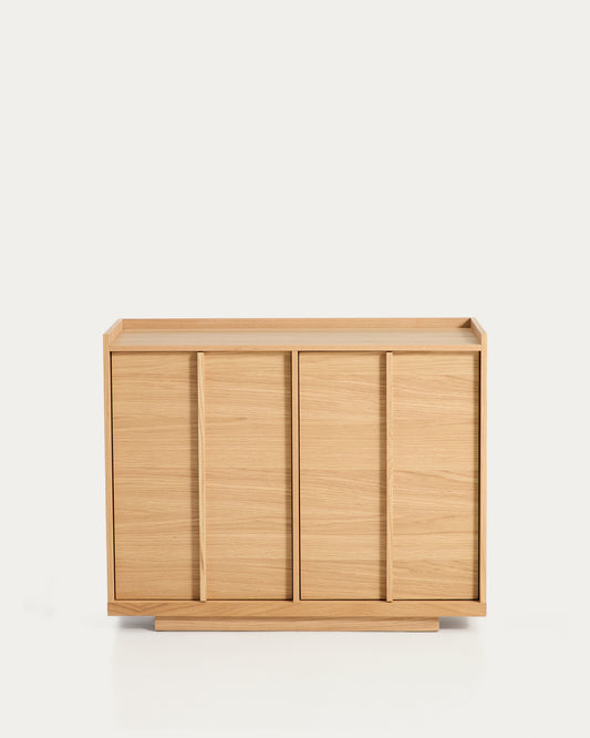 Onix sideboard with an oak veneer in a natural tone finish, 100 x 80 cm FSC Mix Credit