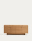Norlen sideboard with 4 doors and 2 drawers in oak veneer with natural finish FSC Mix Credit 194.5 x 78 cm