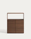 Visala walnut-veneer shelf 90 x 106 cm FSC 100%