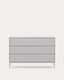 Vedrana 3-drawer chest of drawers white lacquered MDF 110 x 75 cm